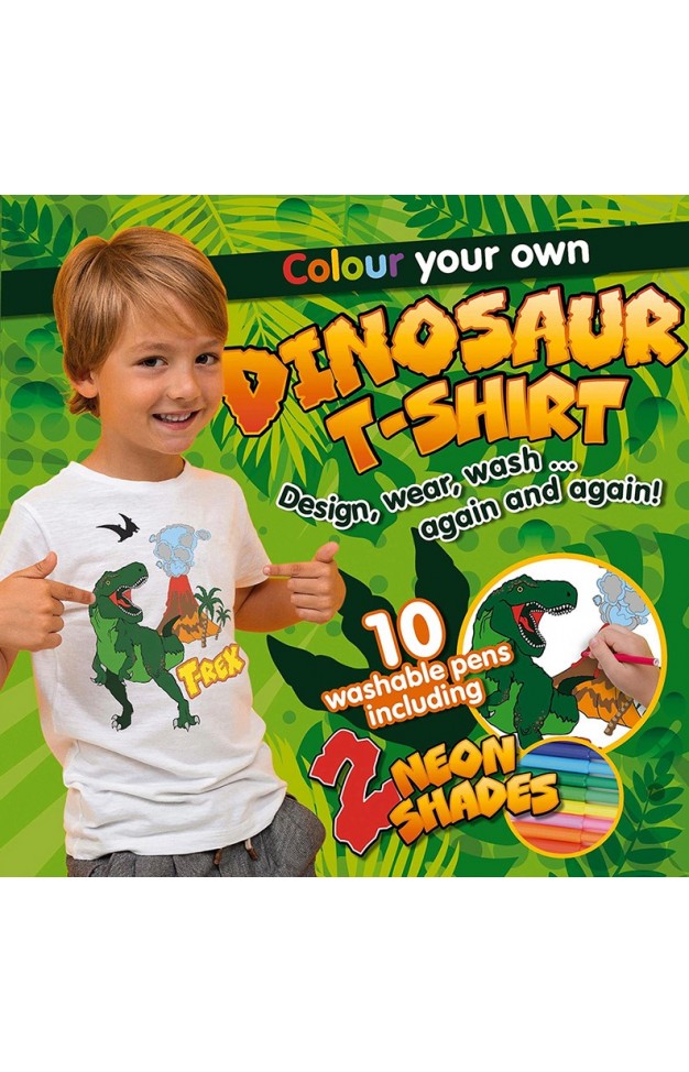 Fun Box 7 Colour Your Own Dinosaur T Shirt
